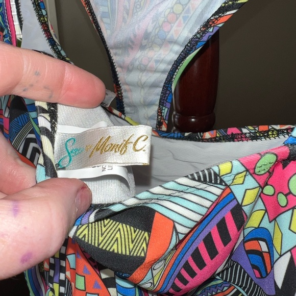 Monif C sz 22w cutout bathing suit - Picture 3 of 5